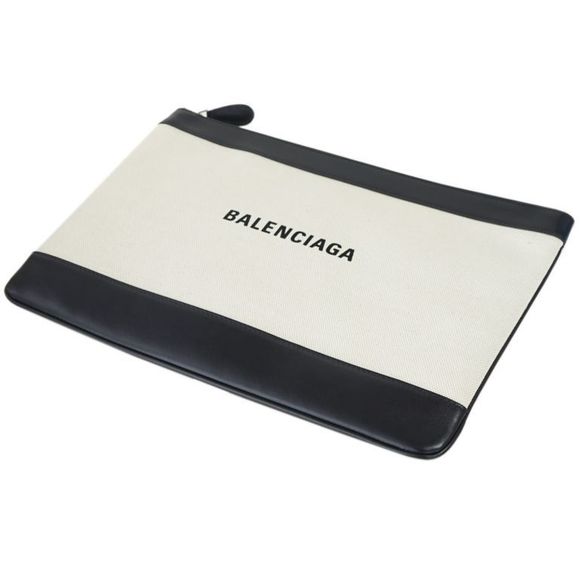 Balenciaga Blue Navy Noir Bag Clip Black Clutch - Picture 1 of 4